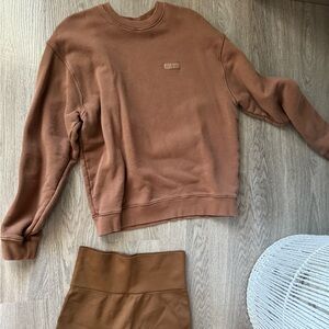 Set Active Sweatshirt & Biker Short Set